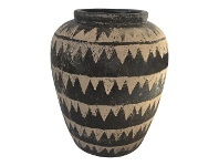 Mali Triangle Painted Terracotta Vase