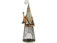 Wise Santa with Xmas Tree Iron Tealight Holder