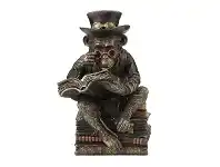 LivingStyles Veronese Cold Cast Bronze Coated Chimpanzee Scholar Figurine offer