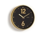 LivingStyles Akhtar Metal Frame Round Wall Clock, 35cm offer