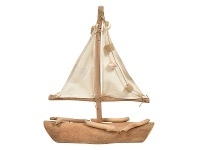 LivingStyles Colusa Canvas & Drfitwood Boat Sculpture, Medium offer