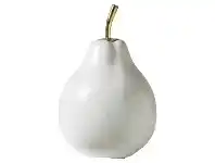 LivingStyles Lamia Ceramic Pear Decor, Small, Ivory offer