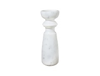 Anmer Marble Candle Stick, Extra Large, White
