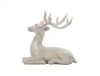 LivingStyles Wilfred Reindeer Figurine with LED Horns, Lying offer