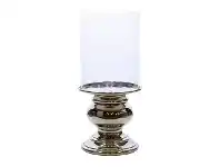 LivingStyles Steele Metal & Glass Hurricane / Candle Holder, Medium offer