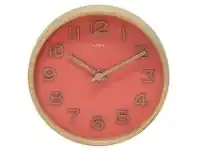 LivingStyles Leni Wooden Table / Wall Clock, 18cm, Coral offer