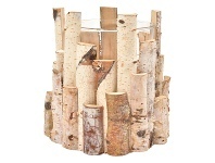 LivingStyles Channing Birch Wood Round Tealight Holder, Large offer