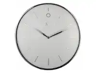LivingStyles Nextime Glamour Metal Round Wall Clock, 40cm, Silver offer