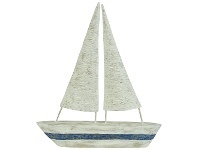 LivingStyles Balmoral Mango Wood Sail Boat Ornament offer