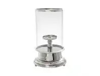 LivingStyles Madden Glass & Brass Hurricane Candle Holder, Large offer