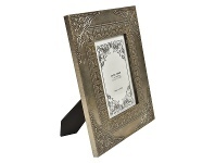 LivingStyles Agra Brass Clad Photo Frame, 5x7", Antique Silver offer