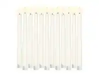 LivingStyles Uyuni Remote Enabled LED Wax Flameless Taper Candle, Set of 12, Tall, Classic Ivory offer