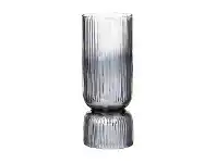LivingStyles Zeale Glass Candle Holder, Large, Smoke offer