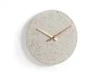 LivingStyles Luis Terazzo Round Wall Clock, 27cm, Beige offer