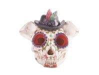 Calavera Art Sculpture, Puppy in Hat