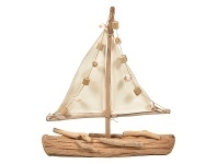LivingStyles Colusa Canvas & Drfitwood Boat Sculpture, Large offer