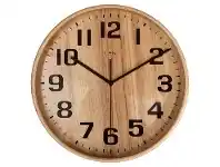 LivingStyles Leni Bekken Round Wall Clock, 28cm, Natural offer