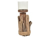 LivingStyles Irving Driftwood Tealight Holder, Small offer