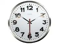 LivingStyles Nextime Super Station Stainless Steel Round Wall Clock, 55cm offer