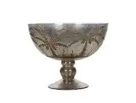 Cairo Mecury Glass Pedestal Bowl