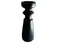 LivingStyles Anmer Marble Candle Stick, Extra Large, Black offer