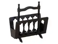 LivingStyles Miller Solid Mahogany Magazine Rack, Chocolate offer