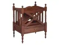 LivingStyles Bossa Solid Mahogany Magazine Rack, Mahogany offer