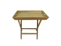 Issoire Hand Crafted Mahogany Butlers Tray on Stand, Weathered Oak