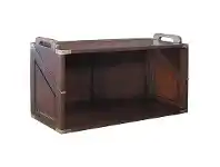 LivingStyles Campaign Solid Timber Stackable Unit Module, Open Storage with Convertible Desk Module offer