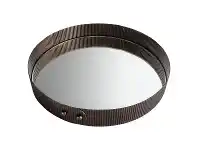 Molly Corrugated Metal & Mirror Round Tray