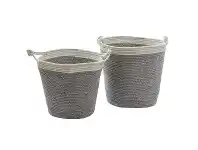 LivingStyles Beaufort 2 Piece Cotton Rope Basket Set offer