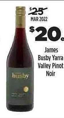 James Busby Yarra Valley Pinot Noir