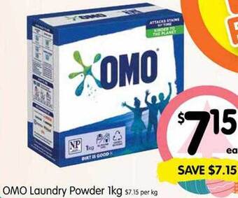 Spar Omo Laundry Powder 1kg offer