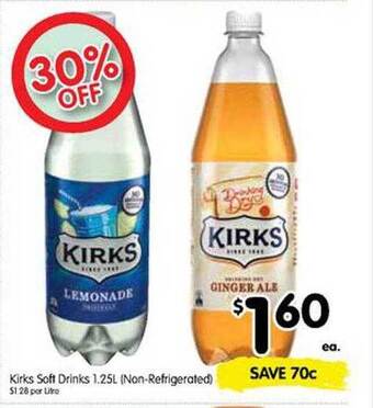 Spar Kirks Soft Drinks 1.25L offer