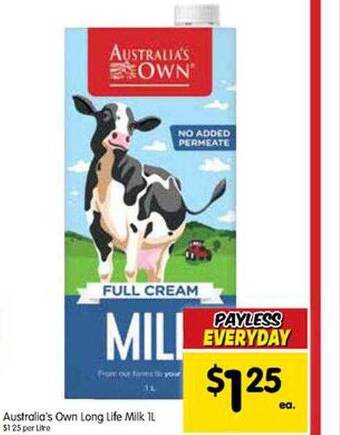 Spar Australia's Own Long Life Milk 1L offer