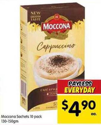 Spar Moccona Sachets 10 Pack 130-150gm offer