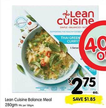 Spar Lean Cuisine Balance Meal 280gm offer