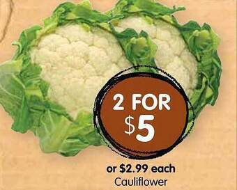 Spudshed Cauliflower offer