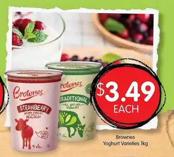 Spudshed Brownes Yoghurt 1kg offer