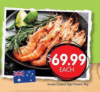Spudshed Aussie Cooked Tiger Prawns 5kg offer