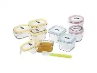 LivingStyles Glasslock 9 Piece Baby Food Container Set with Silicone Spoon offer