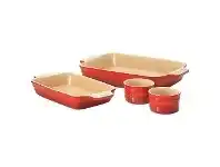 LivingStyles Chasseur La Cuisson 4 Piece Baking Set - Red offer