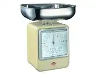 Wesco Stainless Steel Retro Scale with Clock - Almond