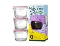 LivingStyles Glasslock 3 Piece Round Baby Food Container Set offer