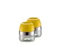Set of 2 Wesco Spice Storage Canister - Lemon Yellow