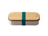 LivingStyles Black + Blum Stainless Steel Sandwich Box, 900ml, Ocean offer