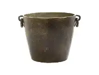 LivingStyles Kingsdene Metal Oval Ice Bucket, Antique Brass offer