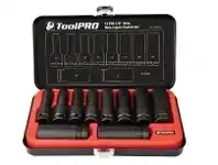 SuperCheap Auto ToolPro 10 Piece Deep Impact Socket Set offer