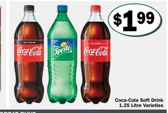Coca-Cola Soft Drink 1,25 Litre Varieties
