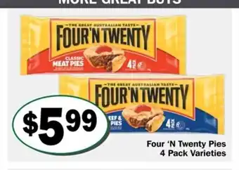 Four 'N Twenty Pies 4 Pack Varieties